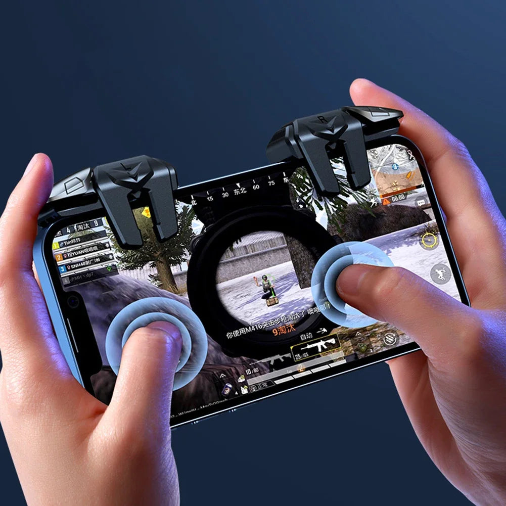 G21 1 Pair 6 Finger Game Controller for PUBG Game Mobile Gamepad Trigger Joystick Shooter Fire Button Controller for PUBG Mobile