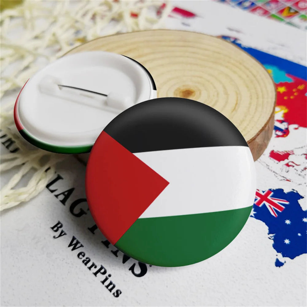 Palestine Flag Pin Palestine Rainbow Map Tinplate Badge Palestine Pin Clothing Hat Bag Accessories Home decoration