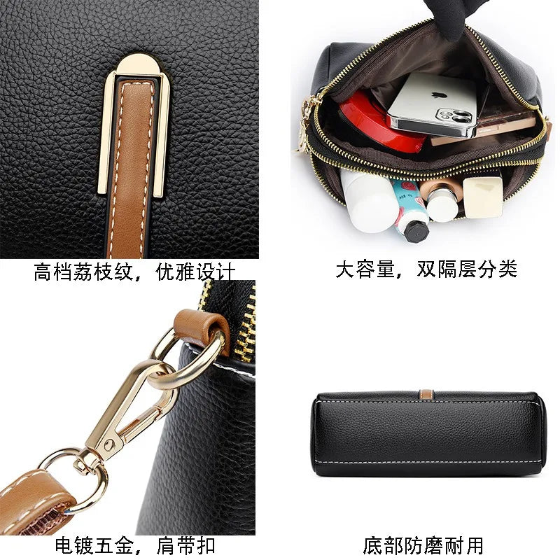 Women's bag 2025 new spring/summer shell bag, simple shoulder bag, zero wallet texture, western-style crossbody small bag