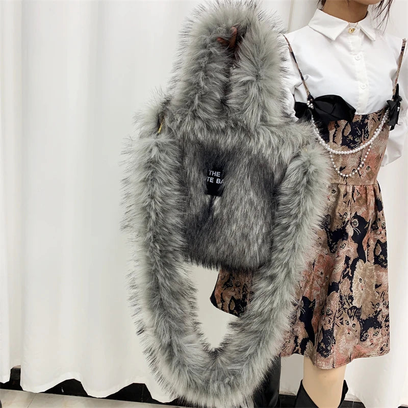 Large The Tote Bags for Women Winter Fashion New Shoulder Messenger Bag Female Designer Brand Sling Cross Handbags High Quality