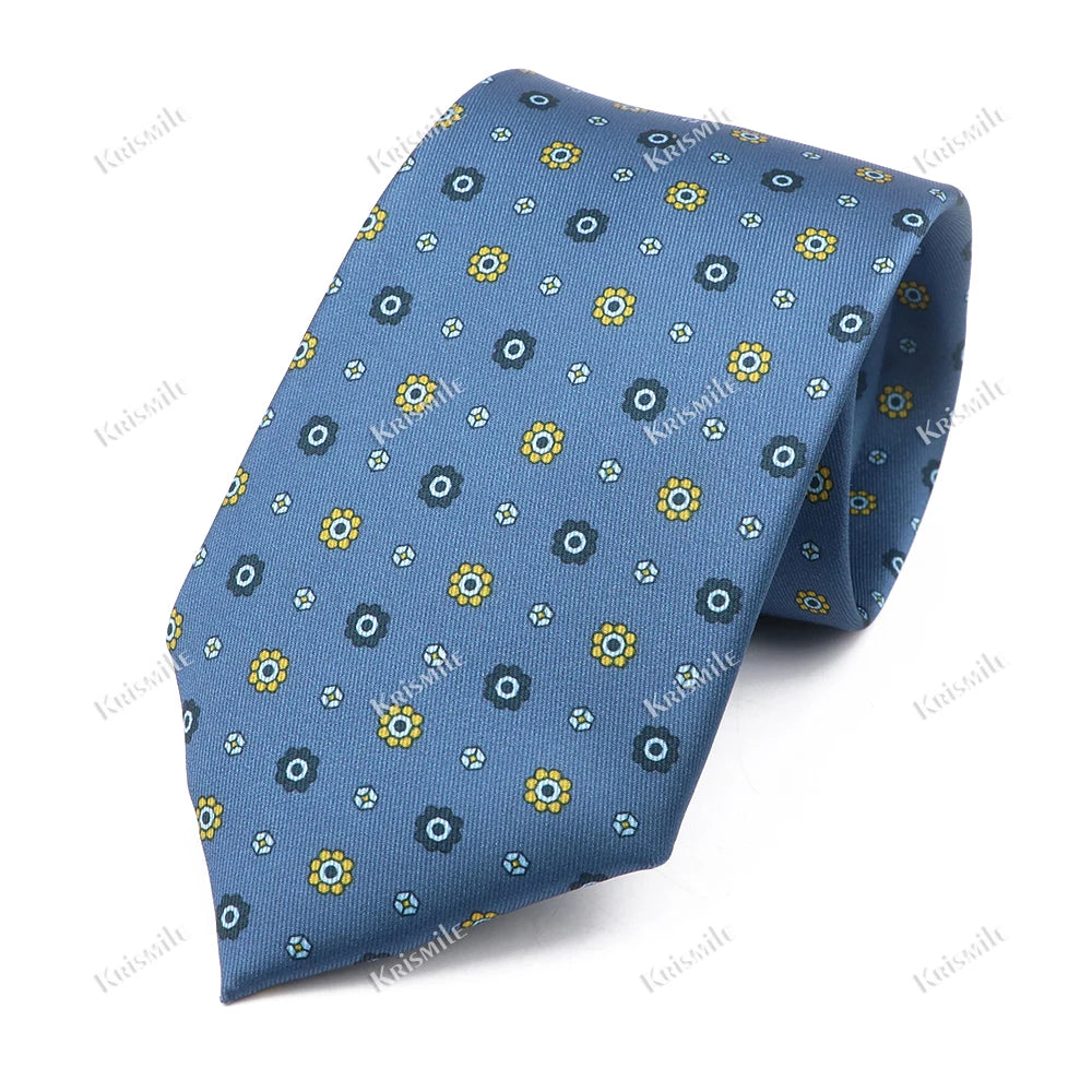 New Design Bohemian Style Necktie For Men Silk Touch Soft Blue Red Yellow Necktie Fit Wedding Party Business Office Accessory