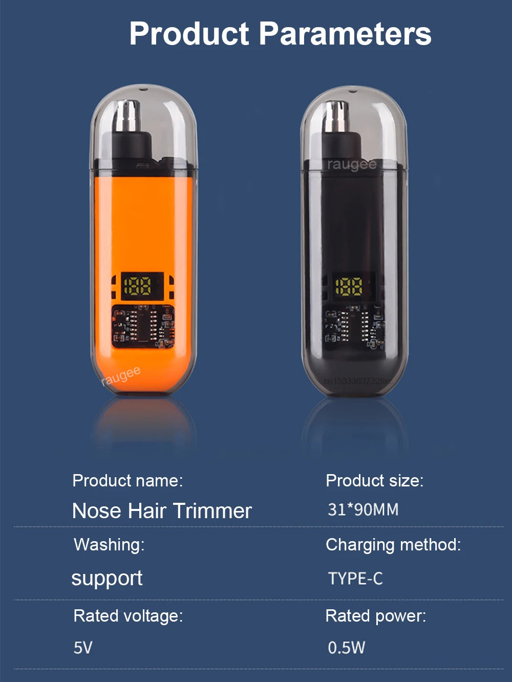 Nose Hair Trimmer for Men Portable Mini Nose Hair Remover USB Rechargeable Trimmer for Nose and Ears Electric Nose Hair Cutter