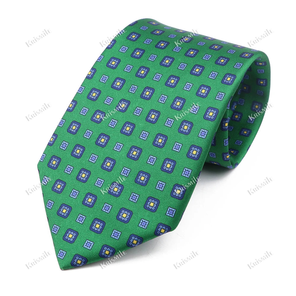 New Design Bohemian Style Necktie For Men Silk Touch Soft Blue Red Yellow Necktie Fit Wedding Party Business Office Accessory