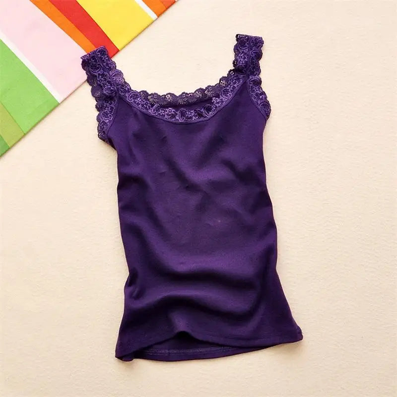Summer Top Women Sleeveless Lace Tank Top Sexy Women's T-shirt Vest Tank Tops Female Vest Tops White Black Underwear Women