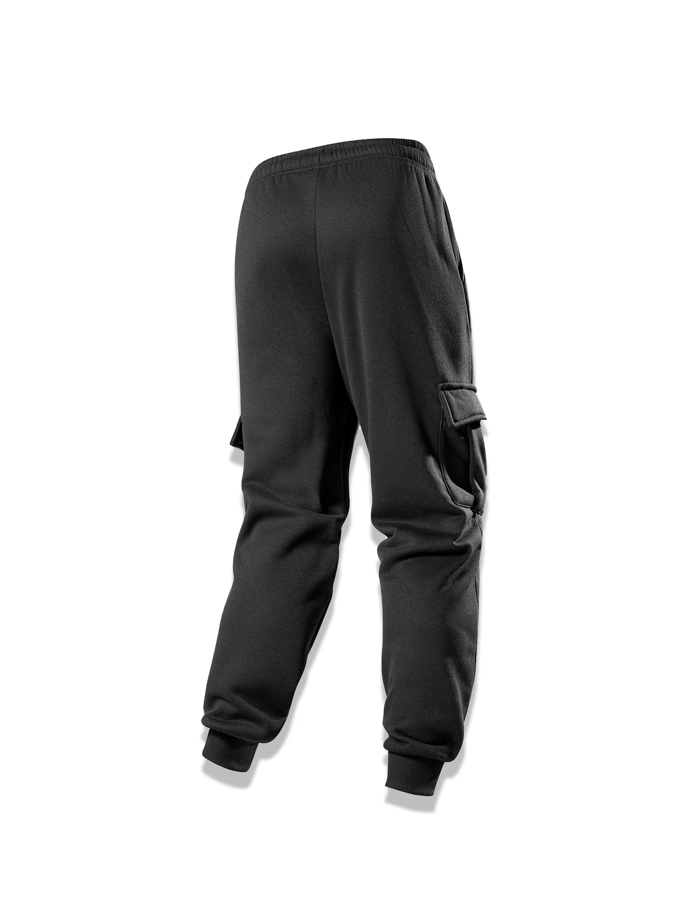 Spring Autumn Casual Sweatpants Men Drawstring Solid Color Cargo Pants Outdoor Running Pockets Trousers Male Daily Long Pants