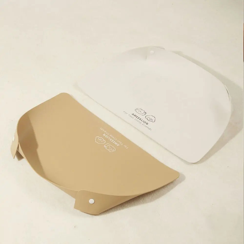 Easy To Clean PU Leather Pet Anti Spill Placemat Waterproof Anti Slip Cat Bowl Mat Oil Resistant Dog Food Pad Kitten