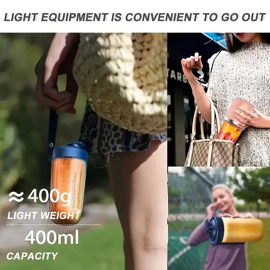 1PC portable blender, USB rechargeable personal juicer, food grade ABS plastic, multifunctional, used for smoothies and milkshak