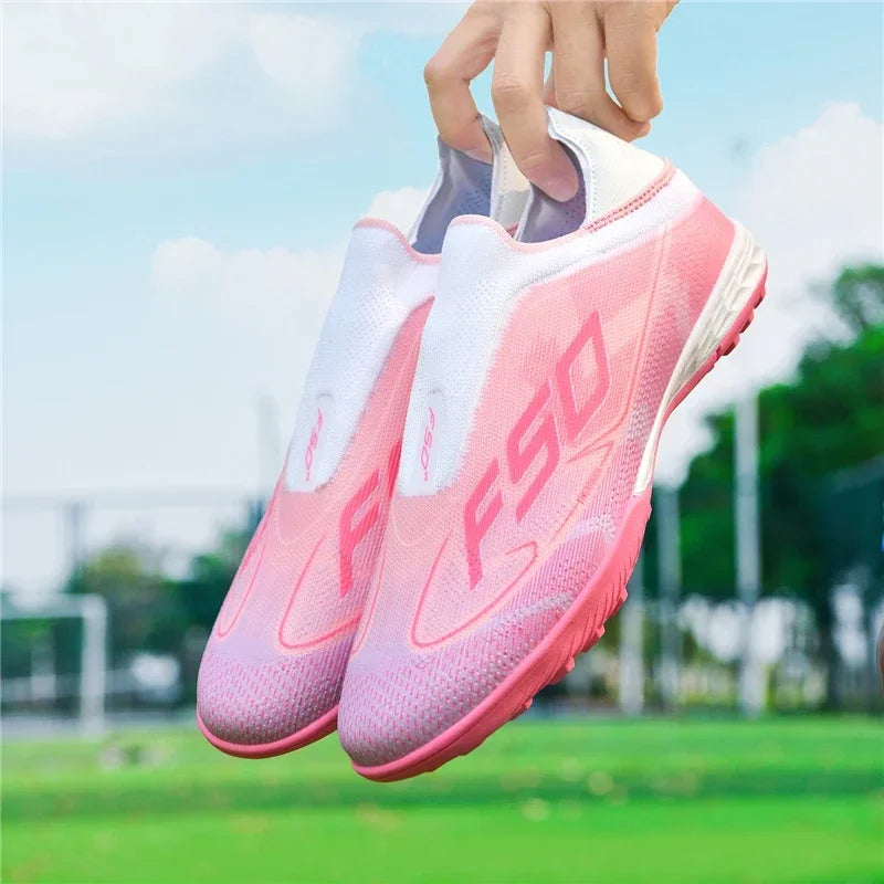 New Men Soccer Shoes High Ankle Breathable Football Boots Ultralight Futsal Non-Slip High-quality Sports Shoes Outdoor Match
