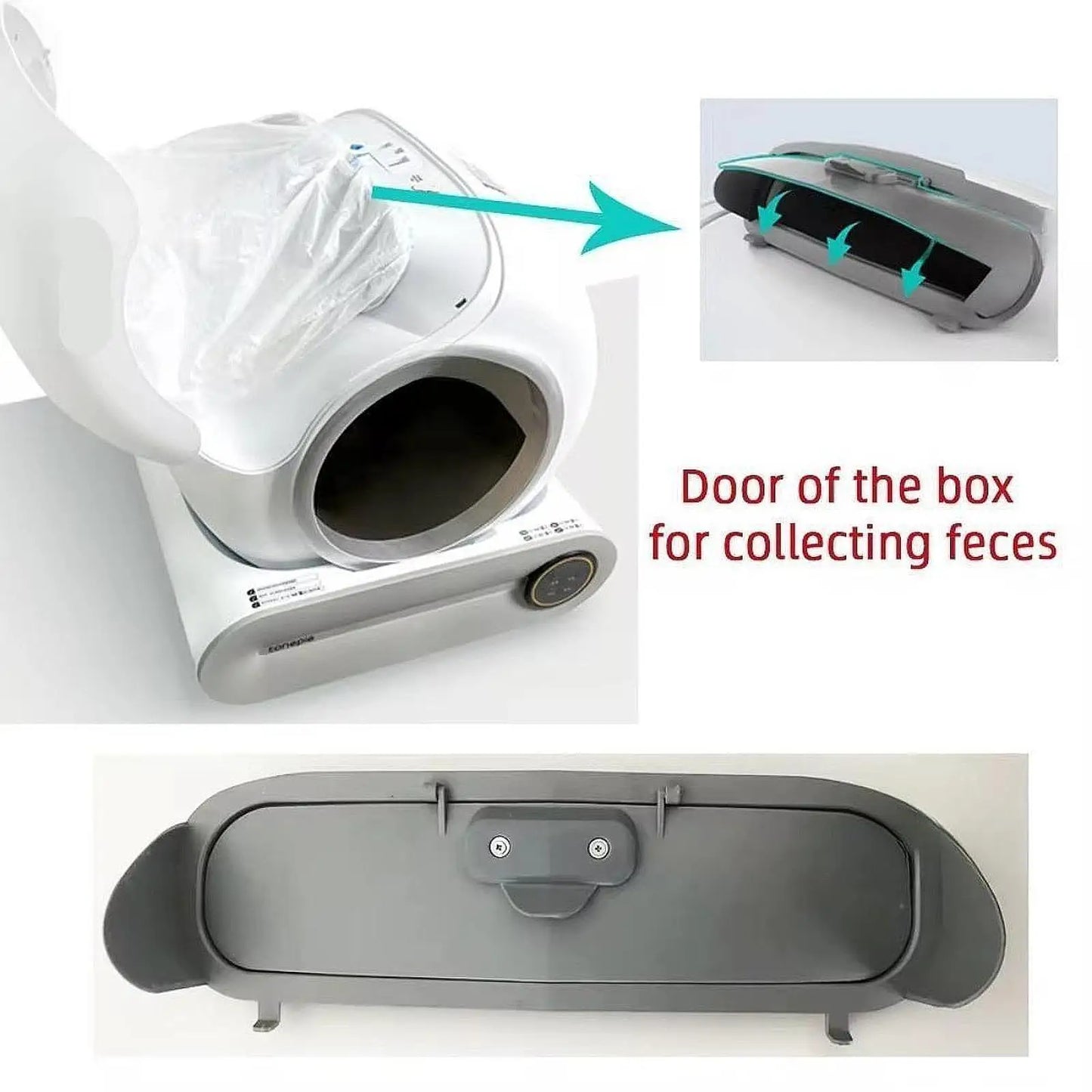 Self Cleaning Cat Litter Box Cover Part Supplies Detachable Pet Accessories Lid Door Accessory for B0001-b9999 Collecting Feces