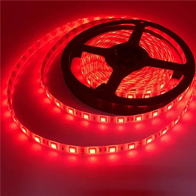 LED Strip 5050 5630 2835 RGB Lights 12V 5M Flexible Home Kitchen Decoration Lamp Waterproof 300 LED Tape Diode Ribbon 60LEDs/M