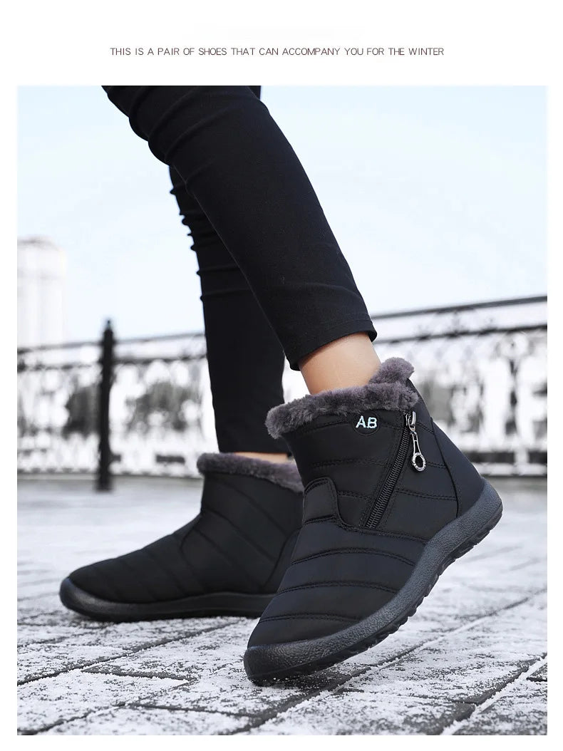 Women Boots Watarproof Ankle Boots For Women Winter Shoes Keep Warm Snow Boots Female Zipper Botines Winter Botas Mujer