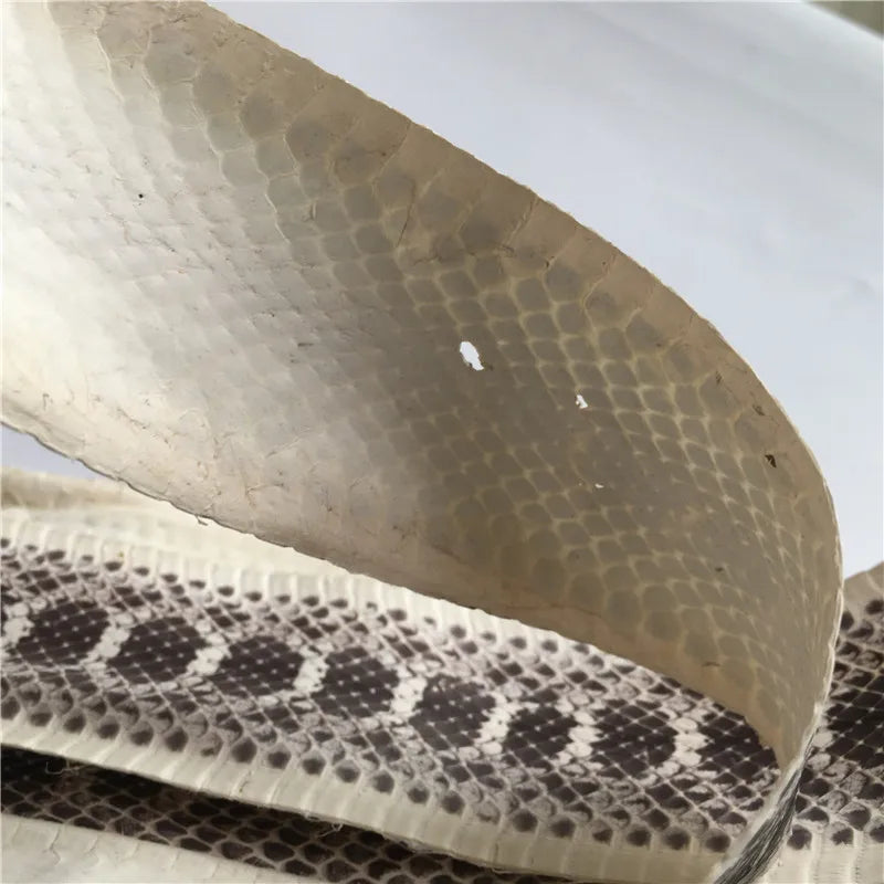 Genuine Leather Snake Leather for DIY, Natural Color Grain, Handmade Belt, Shoe, Handbag, Primary Color, Small