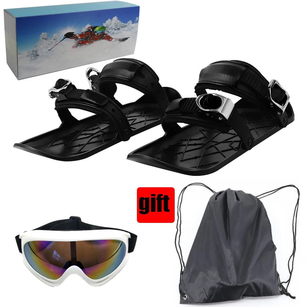 Mini Skis Snowblades for Snow Skis for Winter Shoes Short Snowskates Snowblades Skiboards Portable&Light Ski-shoes Outdoor Sport