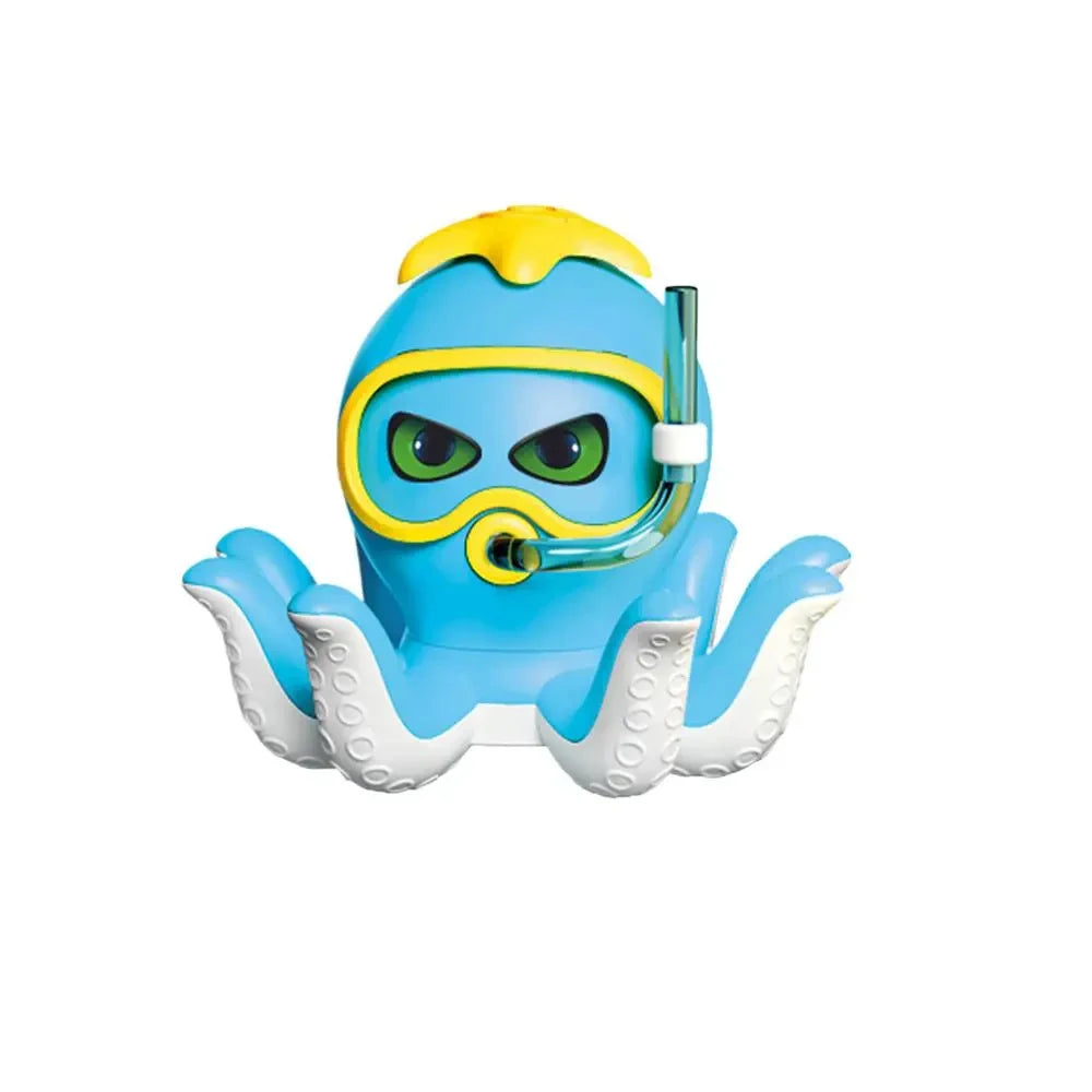 outdoor Water Toy Baby Bath Toys Cartoon Squid windmill Sprinkler Rotating Spray Garden Yard  Fun Games Toys for Kids boys girls
