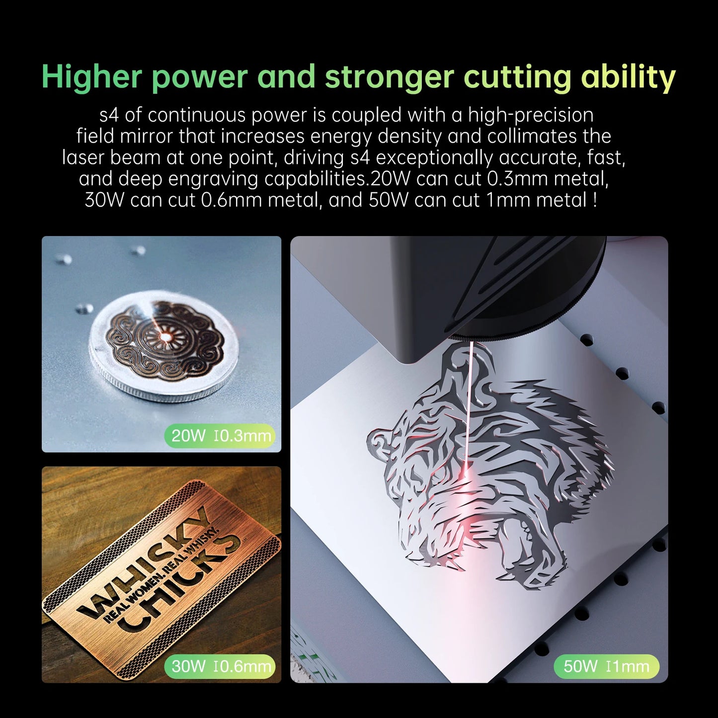 DAJA S4 Fiber Laser Marking Machine High Power Business Industrial Portable Engraver Engrave All Metal Jewelry Plastic Leather