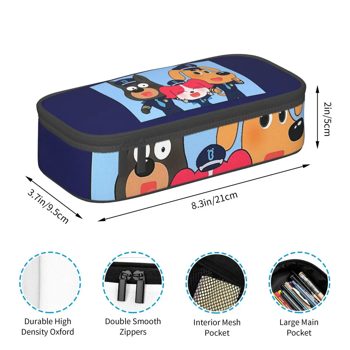 Sheriff Labrador Backpacks Boys Girls Bookbag Children School Bags Cartoon Kids Rucksack Lunch Bag Pen Bag Three-Piece Set