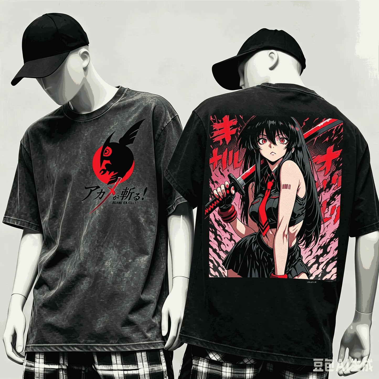 Akame ga Kill! Washed T-shirt Anime Lover Harajuku New Model Oversized Vintage Loose Streetwear Classic Unisex Couples soft tees