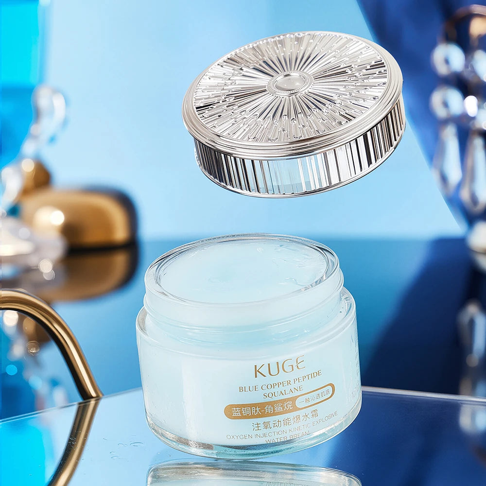 Blue Copper Peptide Squalane Oxygen Water Cream Deeply Moisturize Soothe Dry Skin Repair Skin Barrier Face Cream Korea Skincare