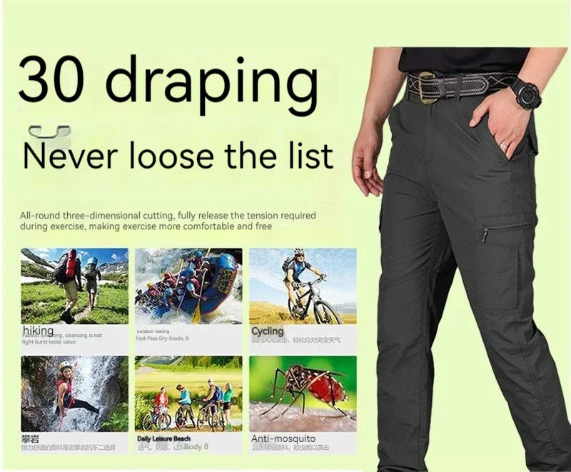 Summer Cargo Pants Men Army Military Tactical Jogger Trekking Hiking Mountain Work Tourism Trousers Streetwear