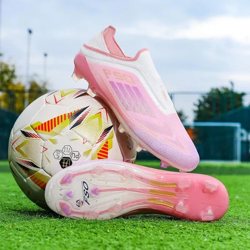 Men Football Boots Training Soccer Shoes Drop Shipping Match Sport Cleats Indoor Sneakers FG Ultralight Long Spikes Breathable