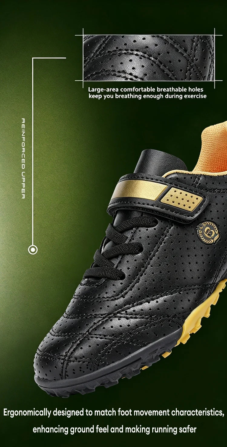 Children's Boys Low-Top Football Shoes Summer Breathable Sport Training Sneakers Outdoor Youth Turf Soccer Shoes