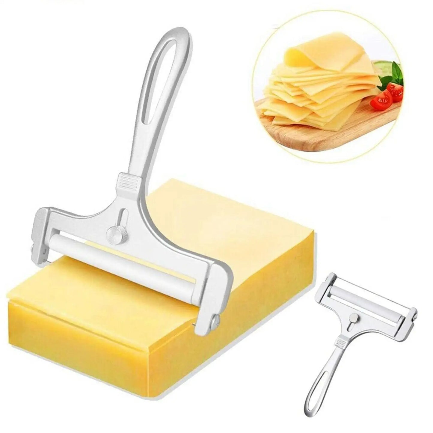 Cheese Slicer Adjustable Thickness Heavy Cheese Cutters With Wires For Soft Semi-Hard Cheese Butter With Cutting Wires