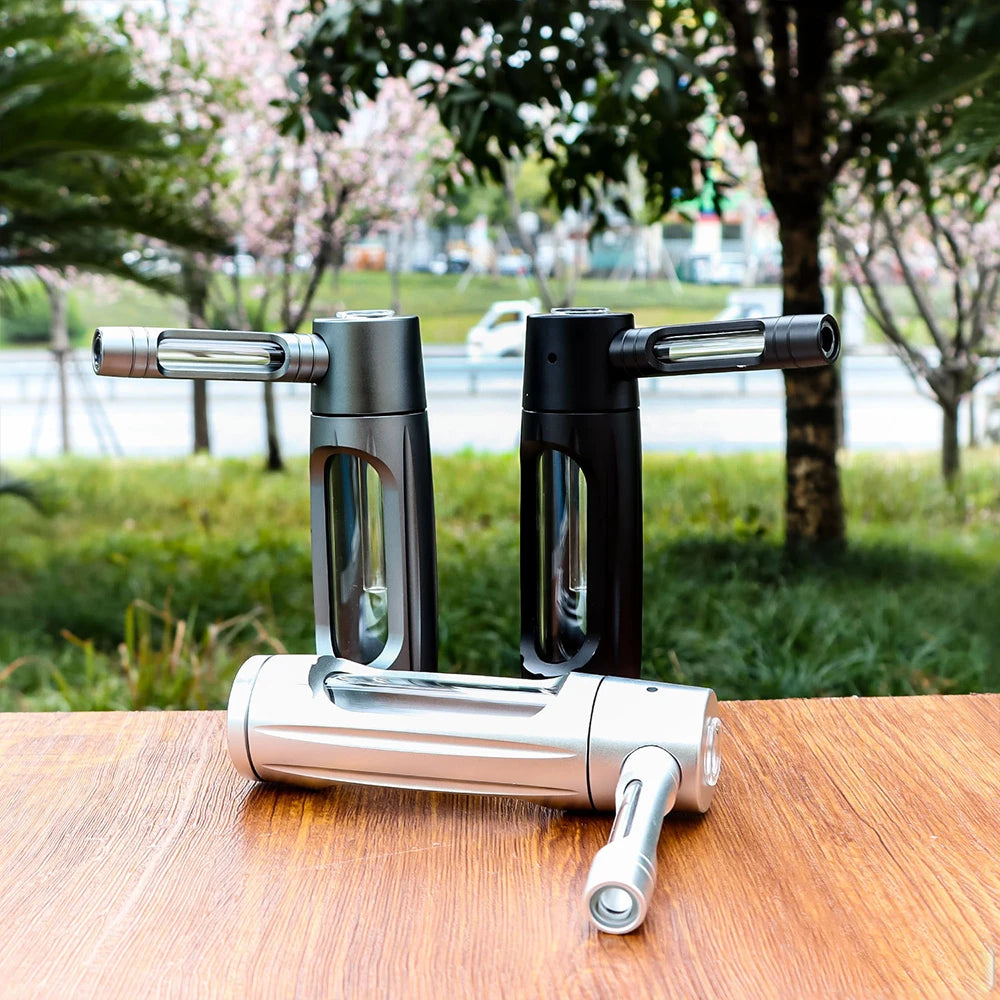 Handheld Smoking Pipe Grass Hookah Set with Dry Burning Glass Tobacco Bowl Cigarette Filters Shisha Pipes Smoke Accessories
