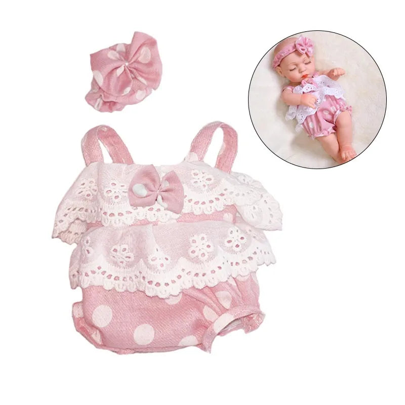 Baby Reborn Dolls Clothes for 30cm Baby Doll Dress Pajamas Jumpsuit Doll Clothes for 12 inch Reborn Doll DIY Toys for Girls