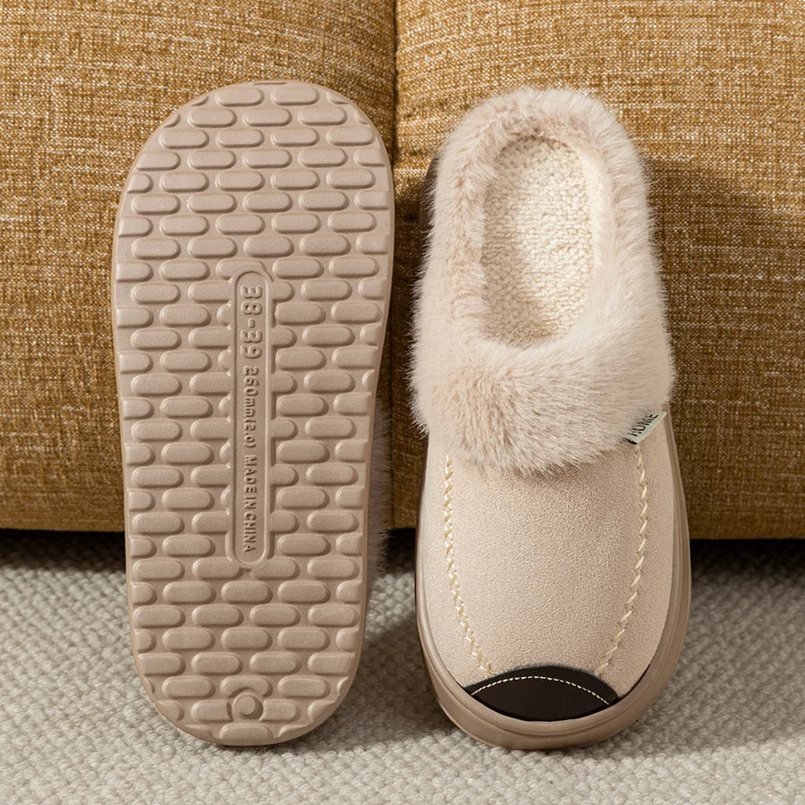 Fashion Women Slippers Winter Soft Thick Soled Indoor and Outdoor Warmth Comfort Breathable Non Slip Casual Couple Home Shoes