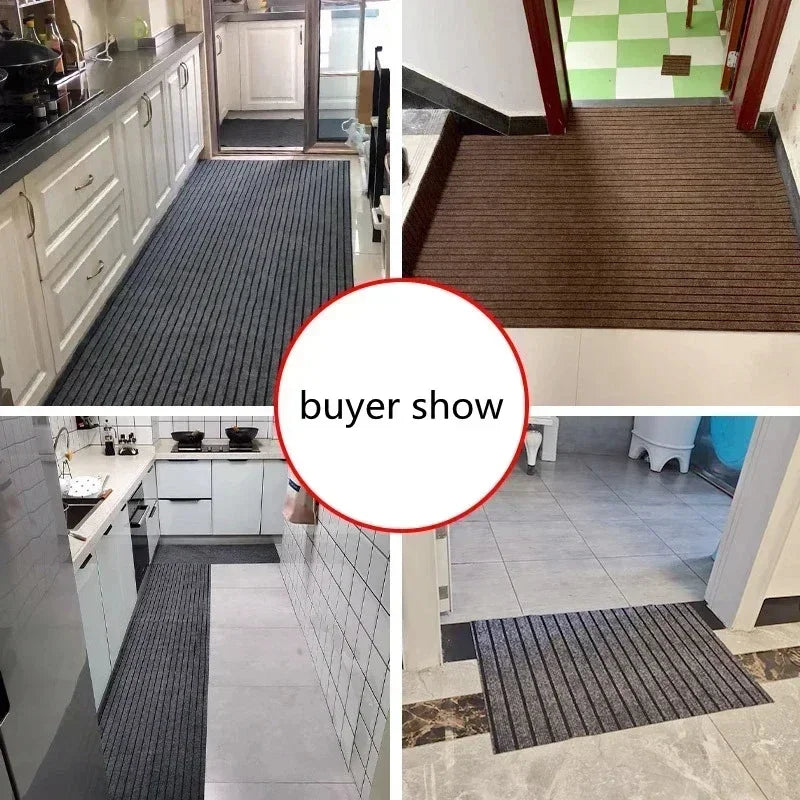 Carpet Household Water Absorbing Non-slip Kitchen Rugs Foot Mat For Hallway Striped Floor Carpet House Entrance Mat Floor Rug