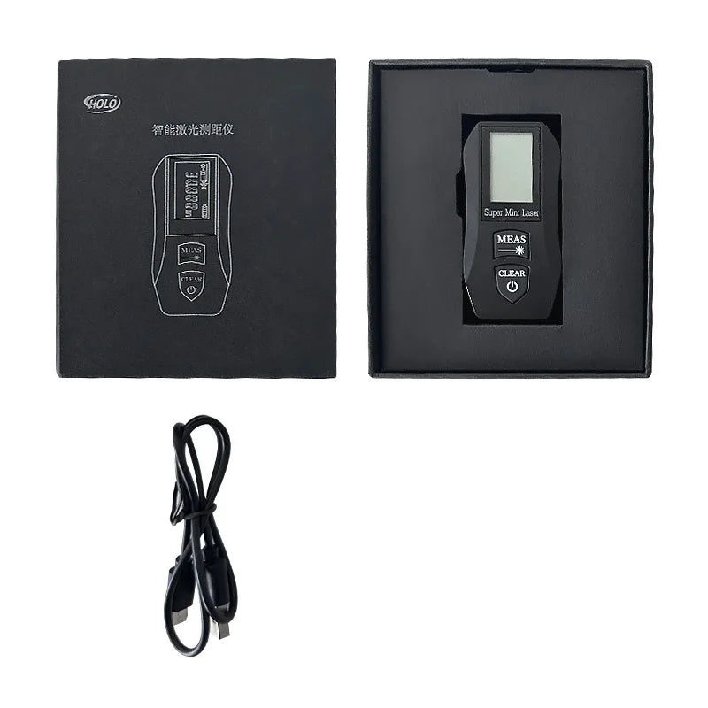 Pracmanu 30m Mini Laser Distance Meter High Precision Digital Laser Rangefinder Usb Rechargeale Construction Tool