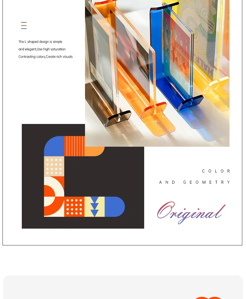 Acrylic Picture Frames Clear Picture Frames Acrylic  Frameless Transparent Cubes Floating Gift for Home Office Desktop Display