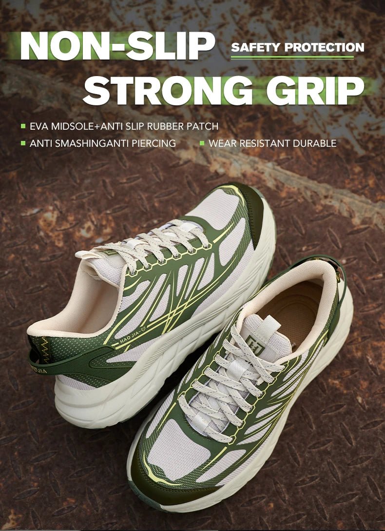 Lightweight Steel Toe Shoes Work Sneakers Safety Shoes Men Anti-Smash Anti Puncture Indestructible Shoes Security Breathable