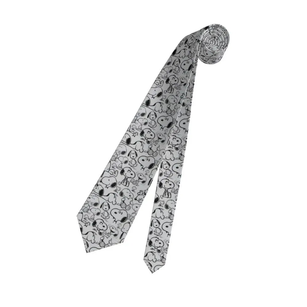 Personalized Fashion S-Snoopys Neckties Men Silk Cartoon Office Neck Tie