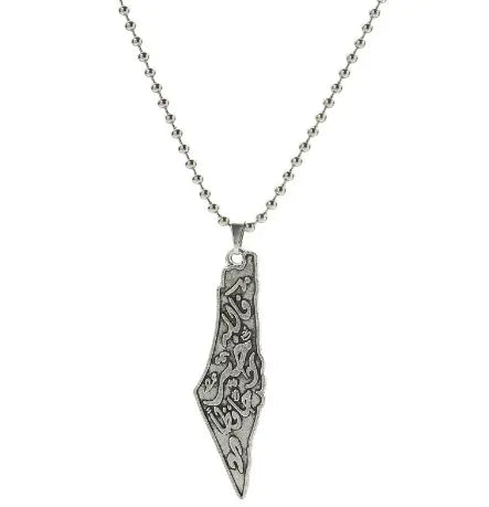 Palestine Map Pendant Necklace Jewelry Necklace for Man Woman Gift