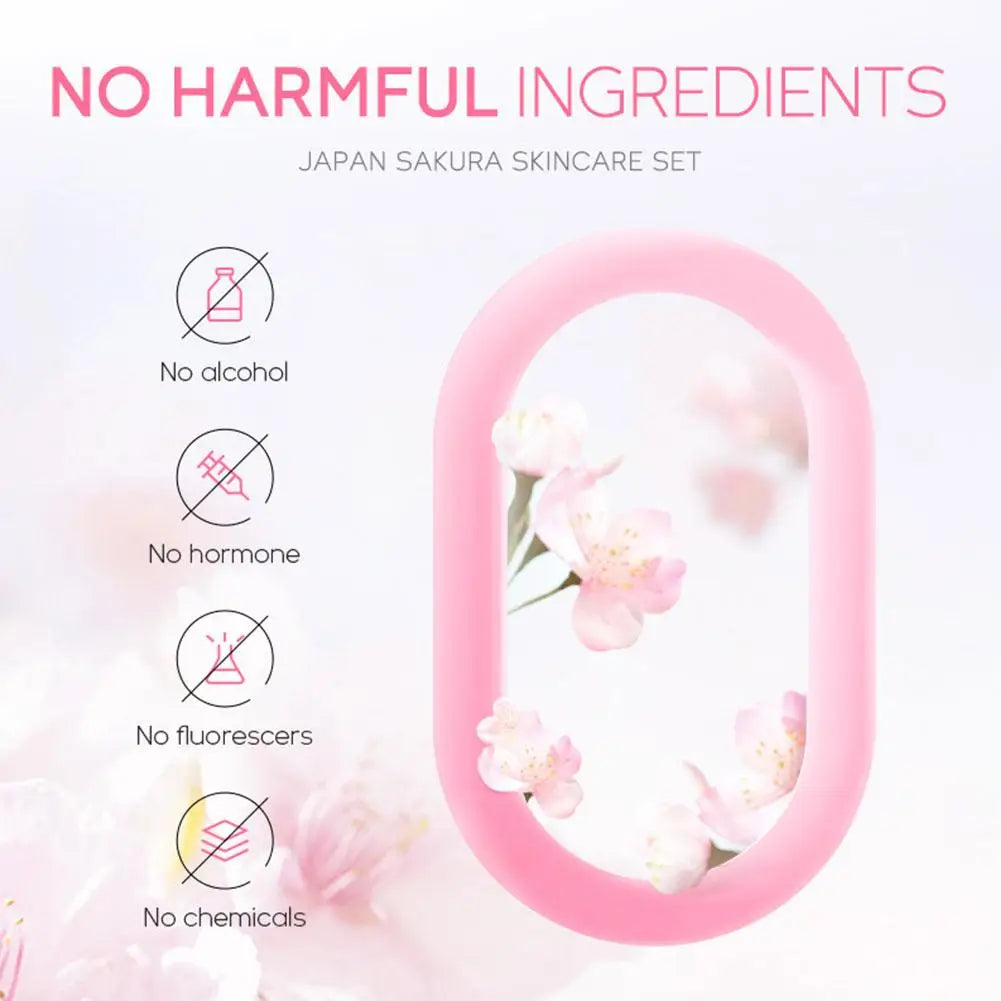 Women 3pcs Kit Sakura Skin Care Sets Face Cream Face Essence Eye Serum Face Skin Care Set Product Gift box