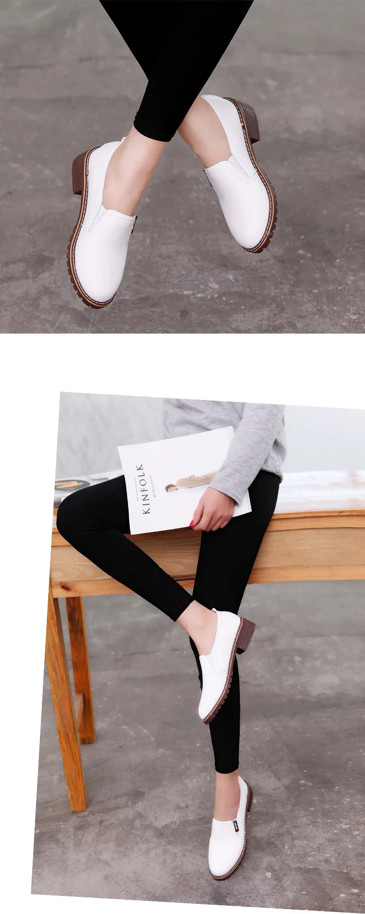 Summer Footwear for Woman Flat Solid Color Oxford Shoes Soft Leather Sneakers Low Medium Pumps Slip on Loafers Shoes for Women