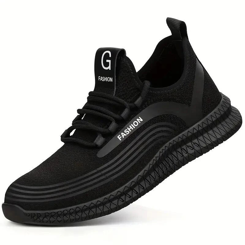 Work Shoes With Steel Toe Boots Anti Smash Safety Shoes Men Women Light Work Sneakers Breathable Anti-Stab Indestructible Shoes