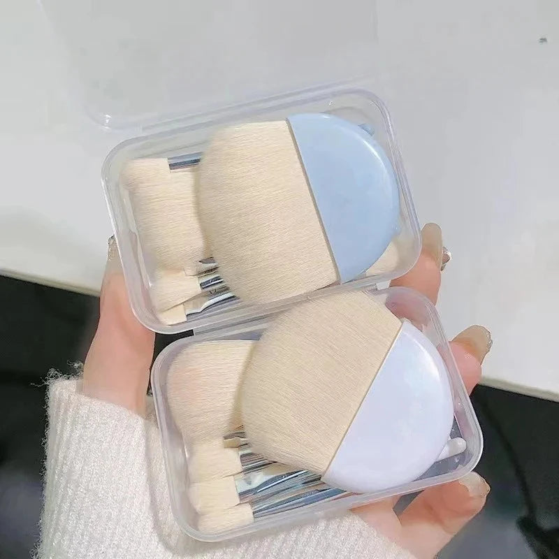 6pcs Mini Makeup Brush Set Powder Eyeshadow Foundation Blush Concealer Beauty Makeup Tools Brush Professional Supplies