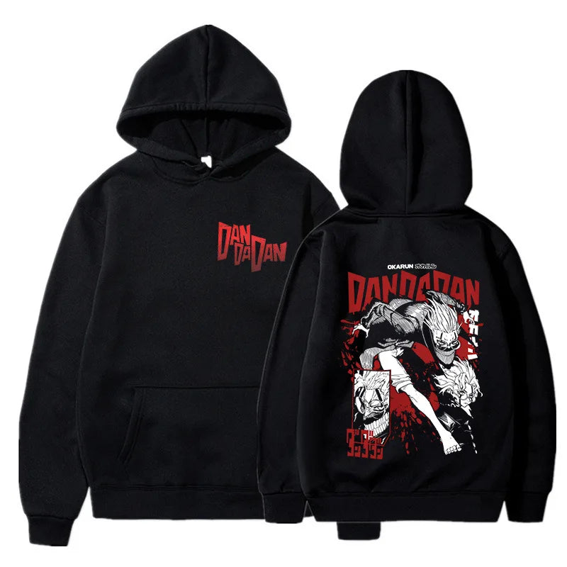 Anime DANDADAN Hoodies Manga Ayase Momo Okarun Hoodie Men Women Casual Hoodie Fashion Streetwear Dan Da Dan Hooded Sweatshirts