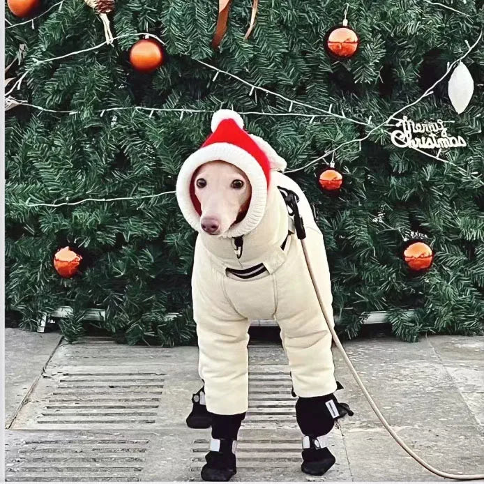 Winter Dog Jacket,Thickened Warm Dog Clothes Outfits,Big Dogs Down Jacket For Cold Weather,Full Cover For Neck-Greyhound Whippet