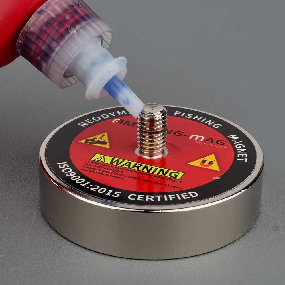 500LB/700/1100LB Salvage Magnet World Large Neodymium N52 Magnets Magnet Strong Fishing Magnet with 15M Rope Gloves Bag