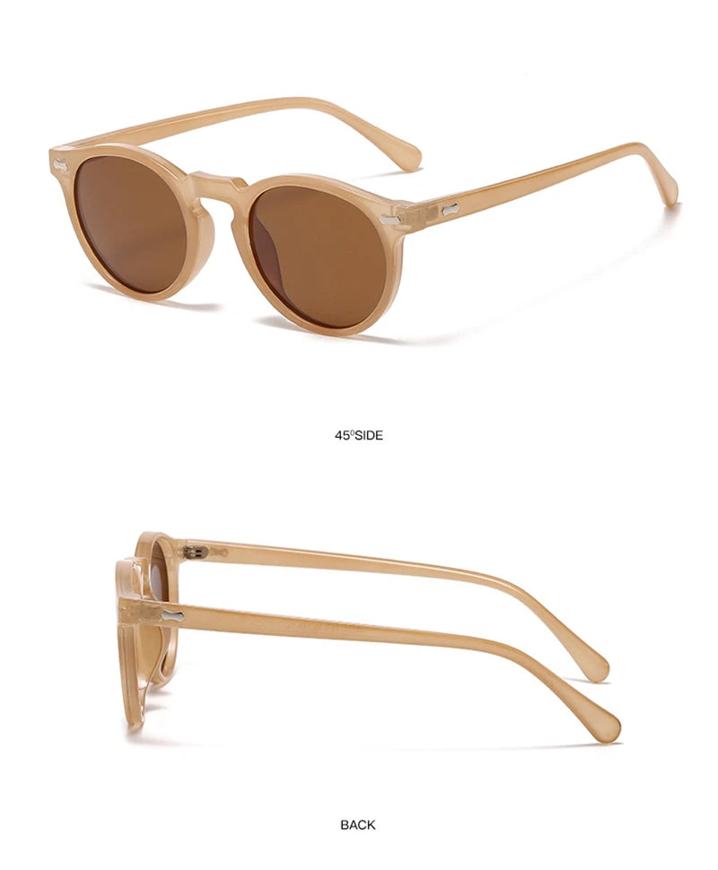 New Retro Polarized Sunglasses Men Women Fashion Small Round Sun Glasses For Male Female Literary Vintage Shades Driving Eyewear
