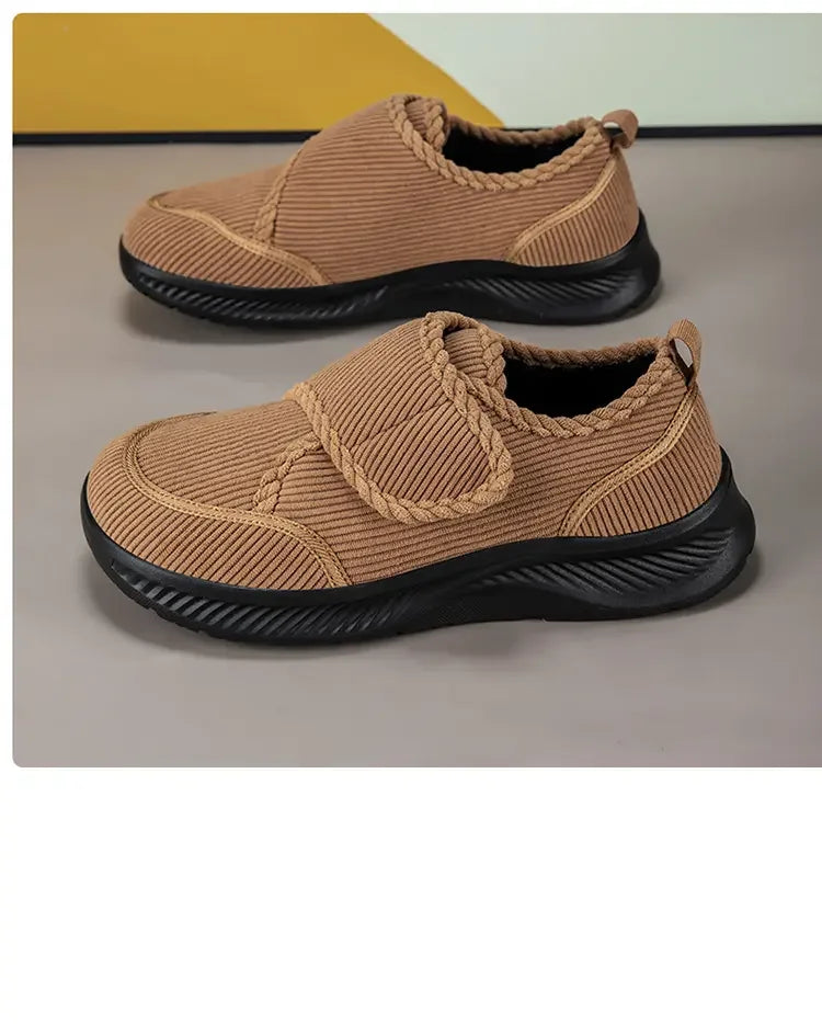 Wide Footed Shoes Winter Suede Casual Shoes Men Anti Slip Sole Loafers Women Minimalist Style Snow Comfortable Thick Soled Shoes