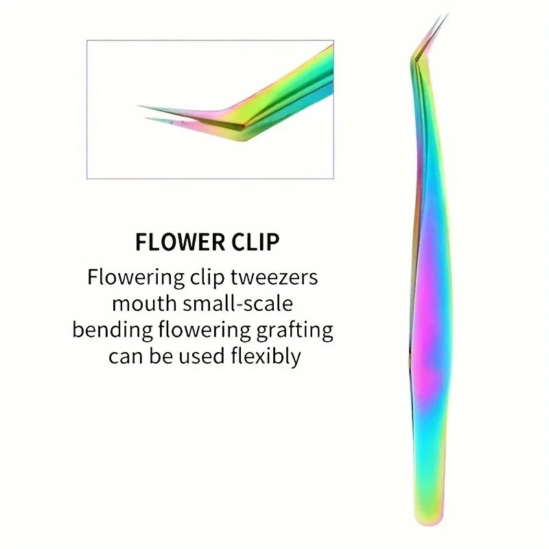 Eyelash Extension Tweezers Makeup Stainless Steel Eyelash 3D accurate Clip Makeup Tools Nail Art Accessories