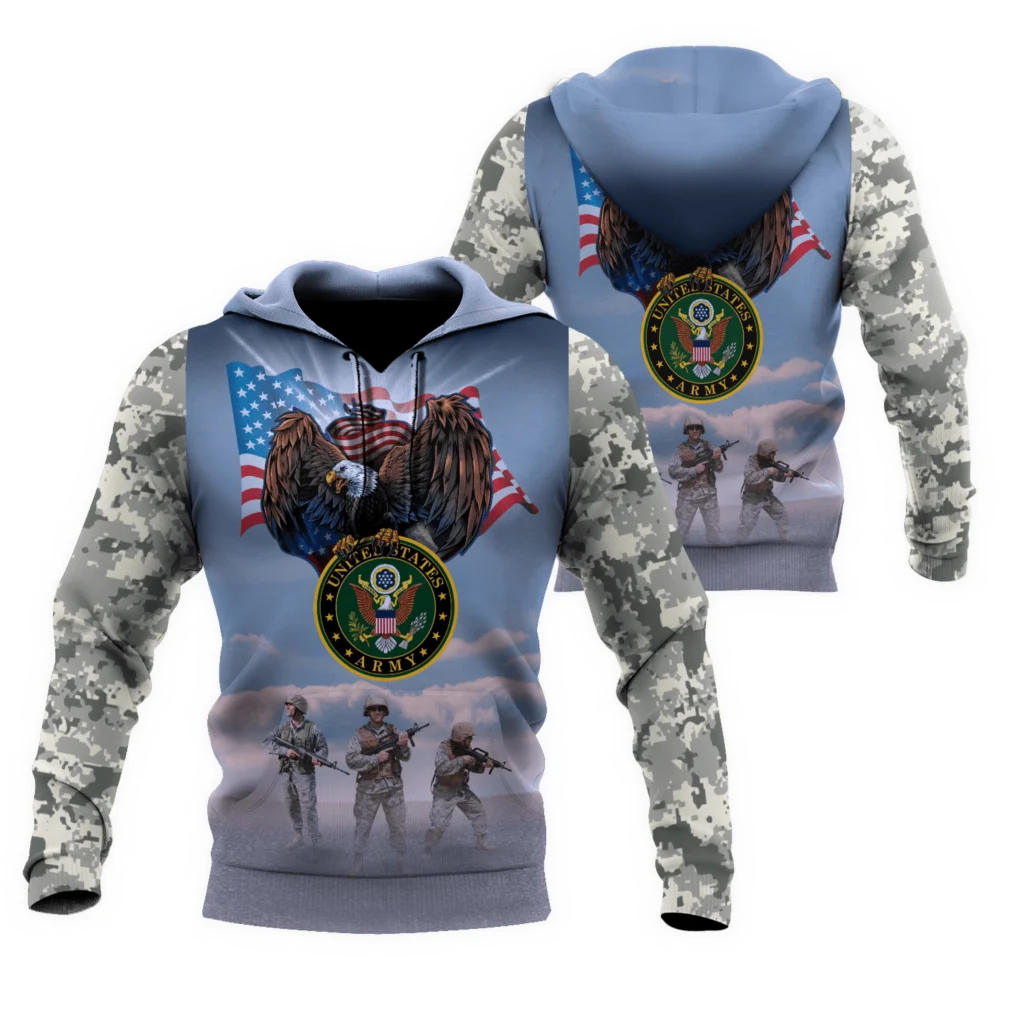 WBWA Veteran Military Army Suit Soldier Camo Autumn Pullover NewFashion Tracksuit 3DPrint Men/Women Casual Hoodies 2023 New