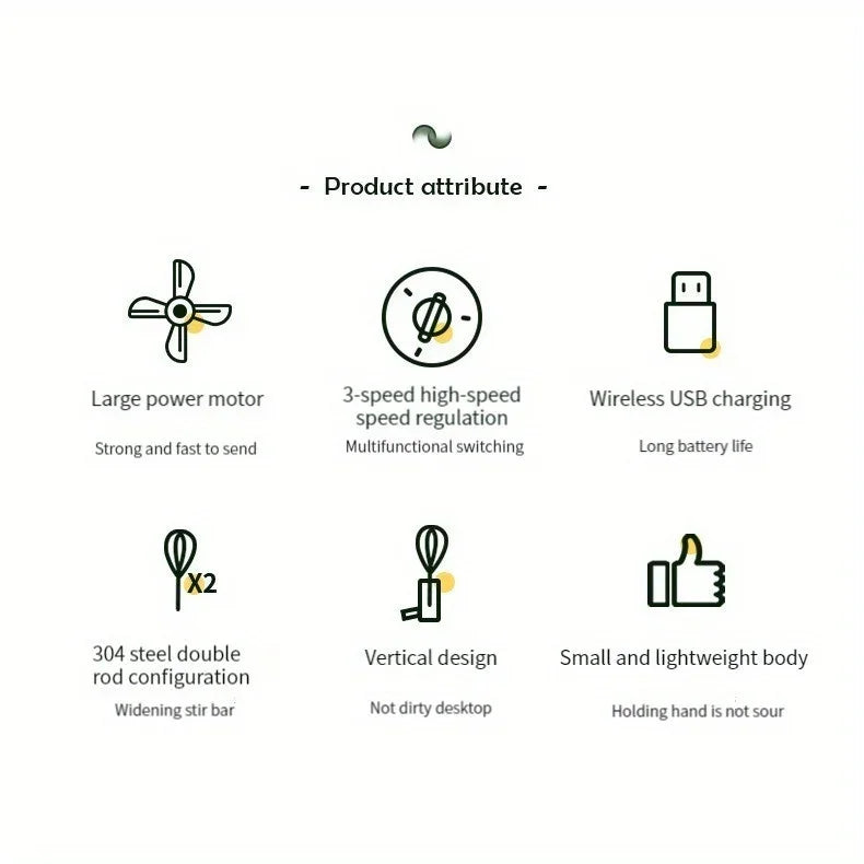 Wireless Portable Electric Food Mixer Automatic Whisk Egg Beater Butter Cream Vertical Whipper Kitchen Cordless Hand Blender
