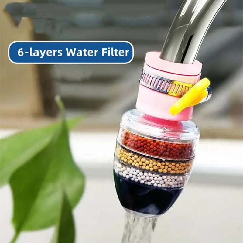 Universal Water Filter 6 Layers Faucet Filter Kitchen Foamer Shower Water Purifier for Bathroom Household Kitchen Accessories