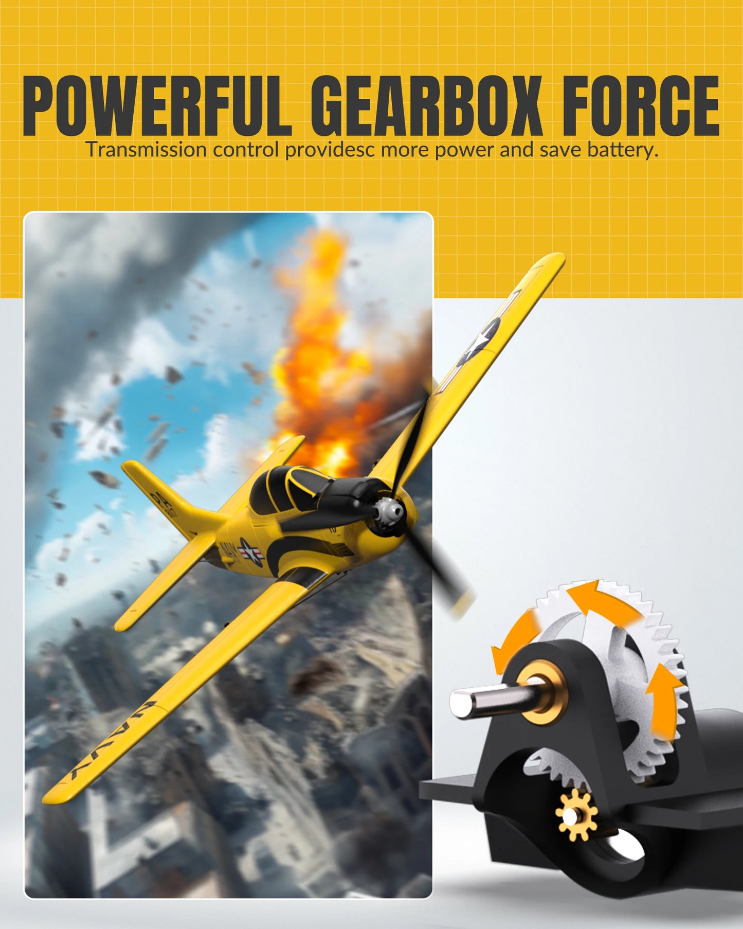 VOLANTEXRC T28 Trojan RC Plane 2.4G 4CH EPP Foam RC Warbird Fighter with Xpilot Self Righting One Key Aerobatic RC Airplane