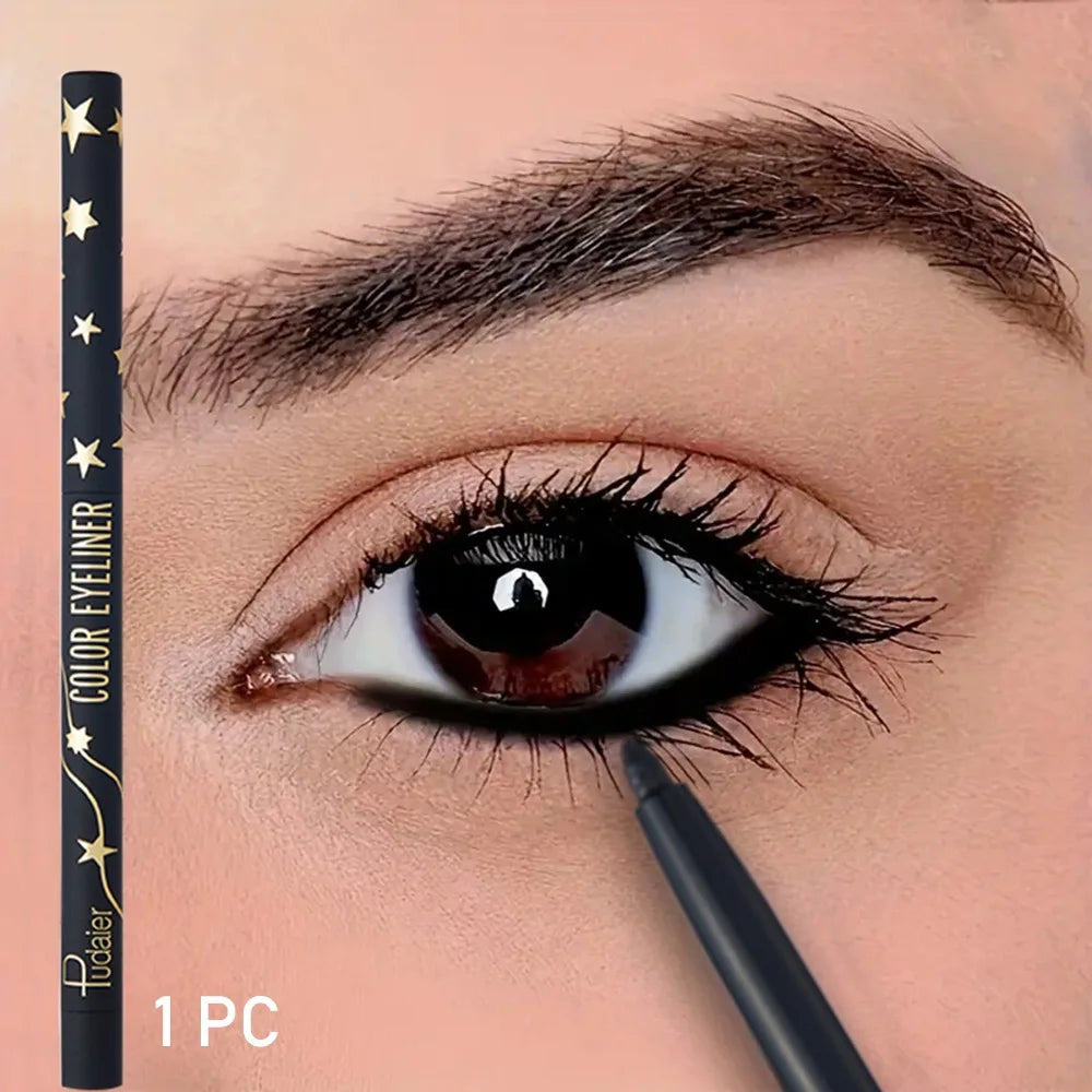 Intense Color Tone Long-Lasting Eyeliner Pencil - Sweatproof, Smudge-Proof, Waterproof Concealer & Lip Liner Gel Pen for Flawles